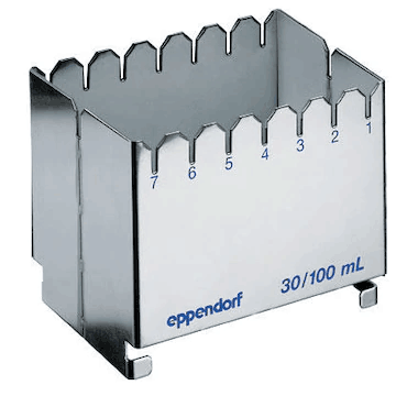 德國(guó)艾本德（Eppendorf）ReservoirRack,用于存放10mL、30mL和100mL試劑槽。最多可以放置7個(gè)試劑槽模塊或試劑槽