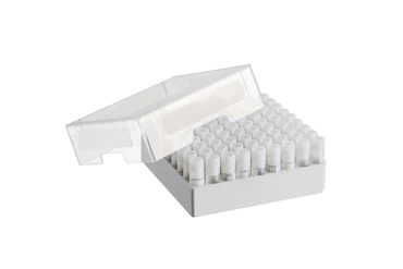 艾本德儲存盒 9 × 9, 可放置 81  個螺旋蓋（凍存）管， 1  –  2  mL，3  件，高 53  mm，2  英寸，聚丙烯材料，可耐受最低 -86  °C，可高溫高壓滅菌，帶蓋子并具有數(shù)