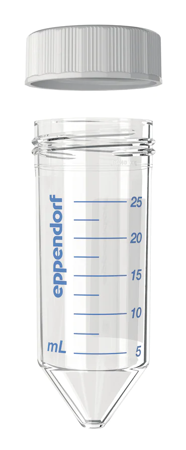 艾本德Eppendorf Conical Tubes 25 mL 帶螺旋蓋, 25 mL, 啟動套裝，4  個單離心管架，6  個轉(zhuǎn)子適配器，轉(zhuǎn)子孔可容納 50  mL 錐形管, PCR 潔凈級, 無